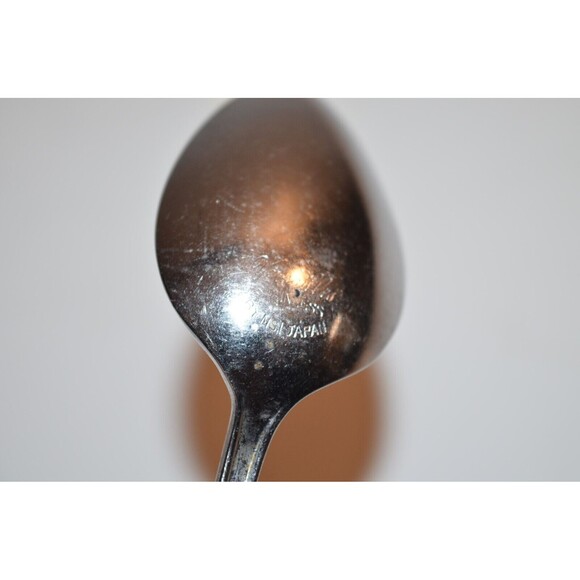 Vtg VERSAILLES MSI Stainless Salad Fork 6.5” Flowers + Spoon Japan - Picture 5 of 8